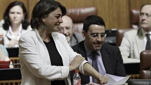 Elena Cortés, consejera de Vivienda, el pasado miércoles en el Parlamento andaluz