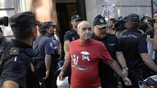 Uno de los jornaleros del SAT detenidos tras asaltar una sucursal de Banesto
