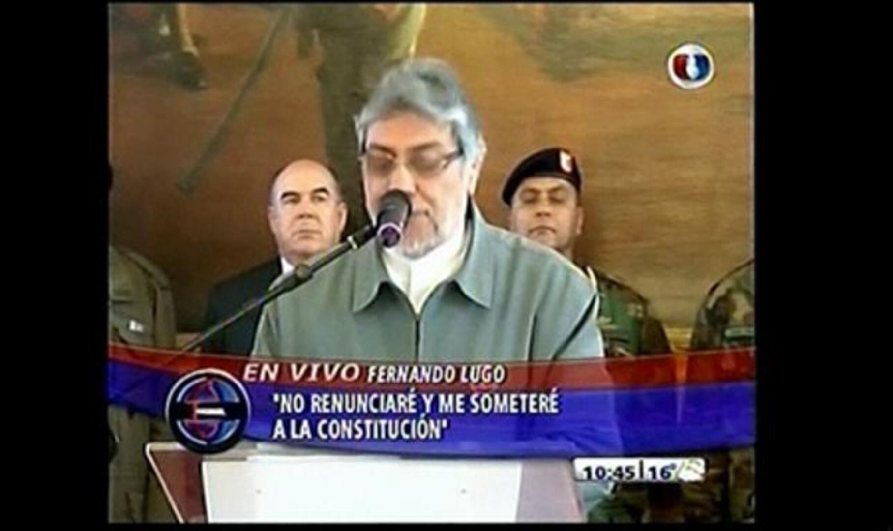 Lugo se someterá a un juicio político pero no dimitirá