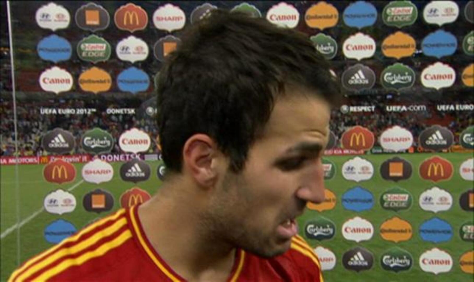 Cesc, exultante tras el partido