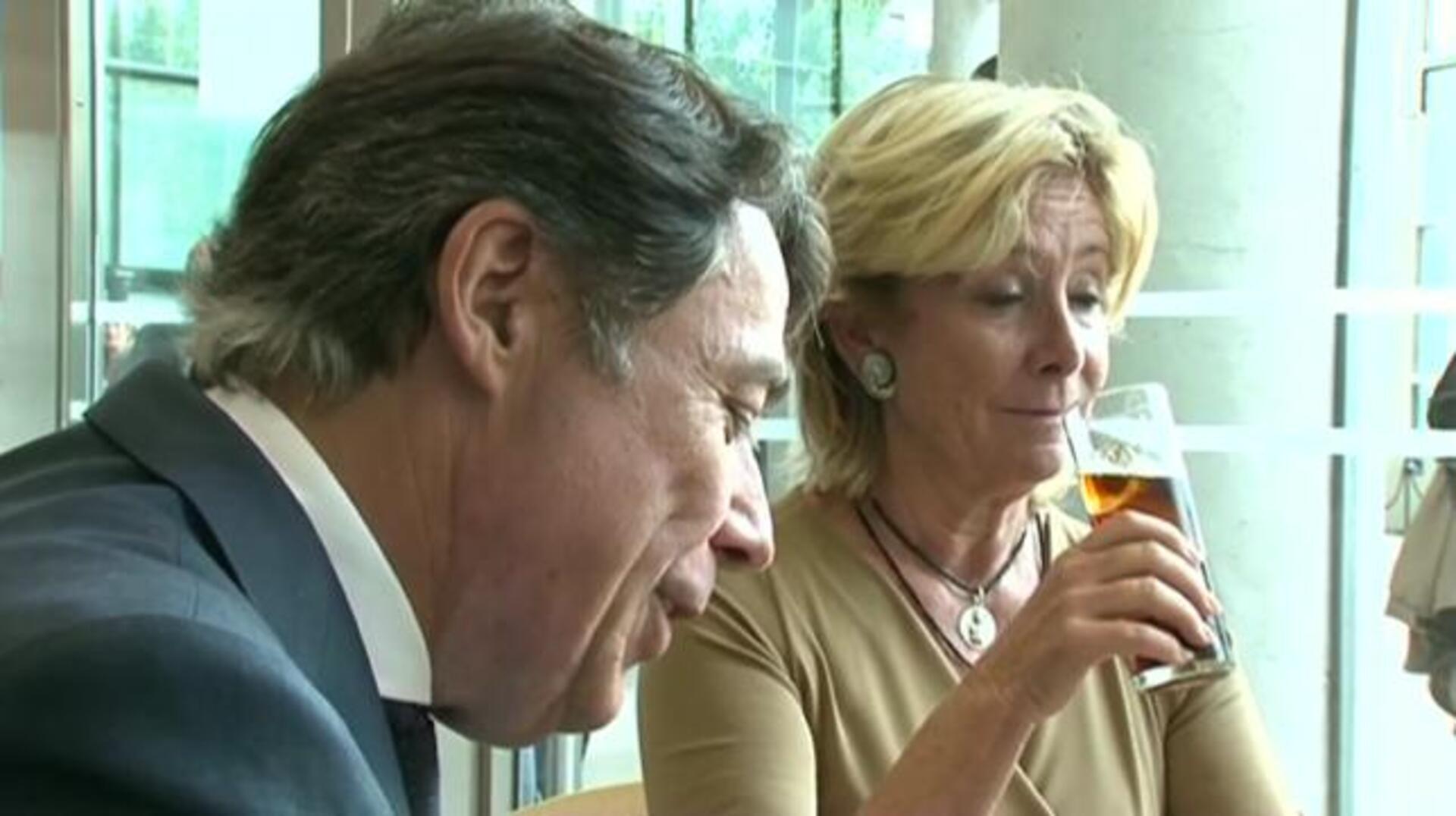 Esperanza Aguirre e Ignacio González desayunan en la Asamblea de Madrid