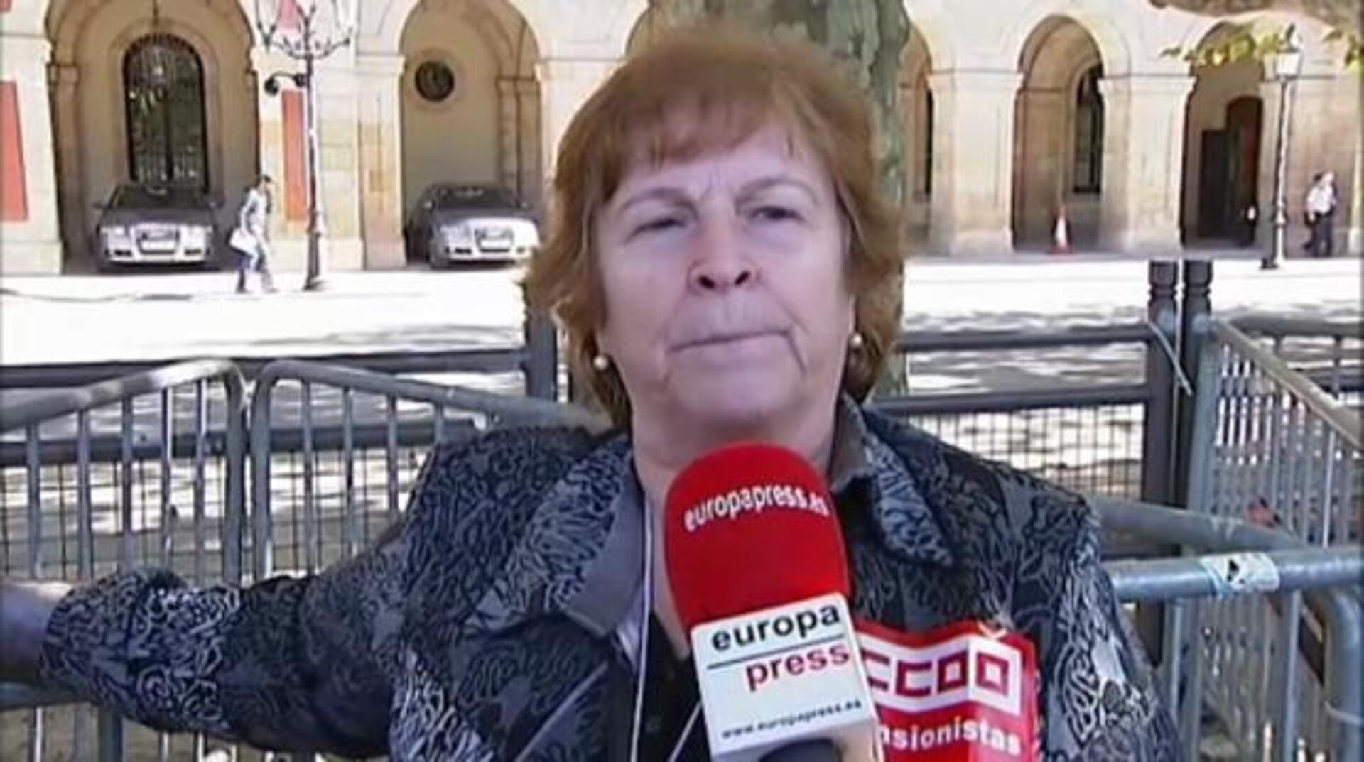 Pensionistas catalanes contra los recortes de Artur Mas