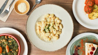 Cocina italiana para dos en el centro